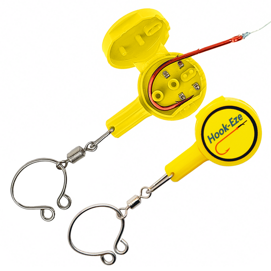 Hook-Eze Fishing Knot Tying Tool (Standard) | Pack of 2 | Yellow